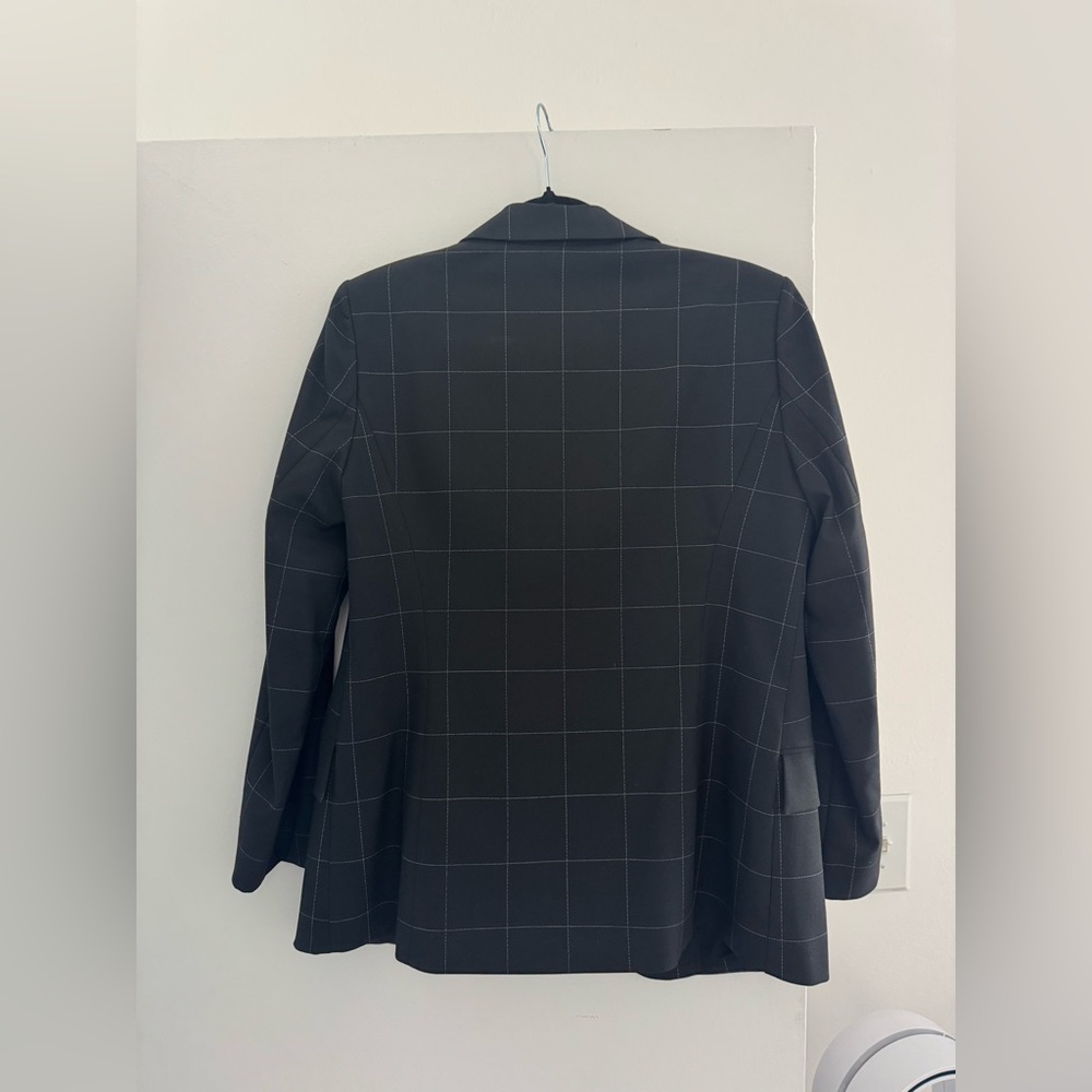 Black And Gray Checkered Blazer - image 2